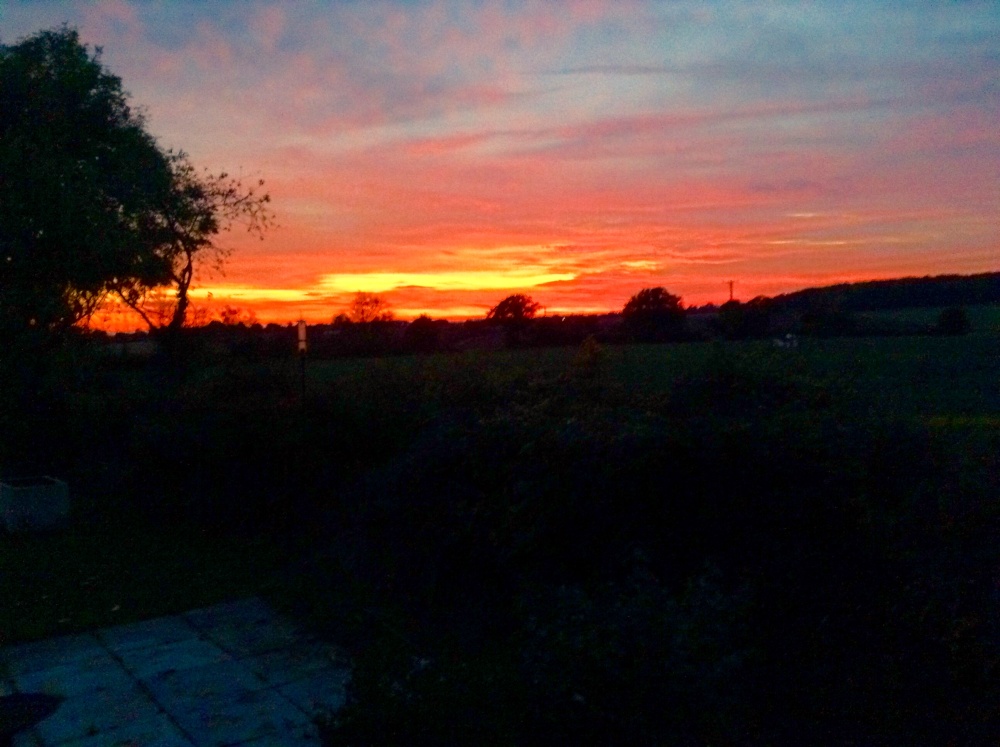 Sunset from Brakefield farm Willisham Suffolk