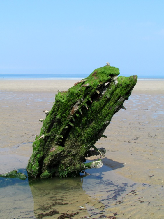 Rhossili, part of an old ship