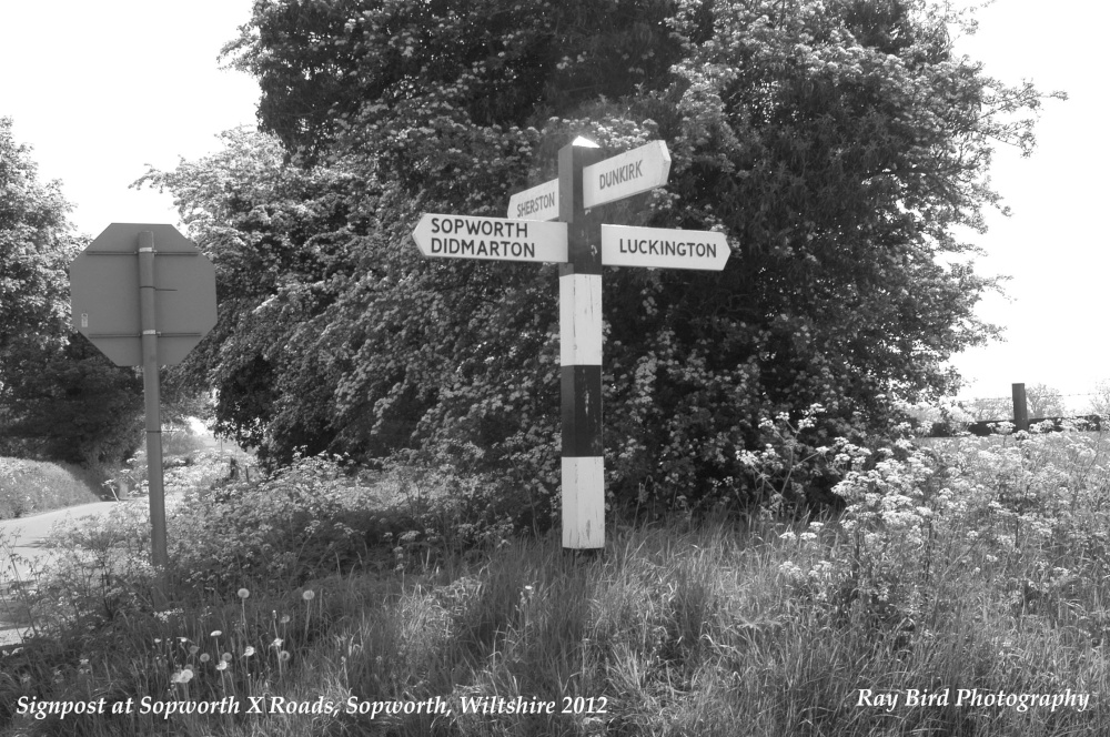 Signpost, Sopworth X-Roads, Wiltshire 2012