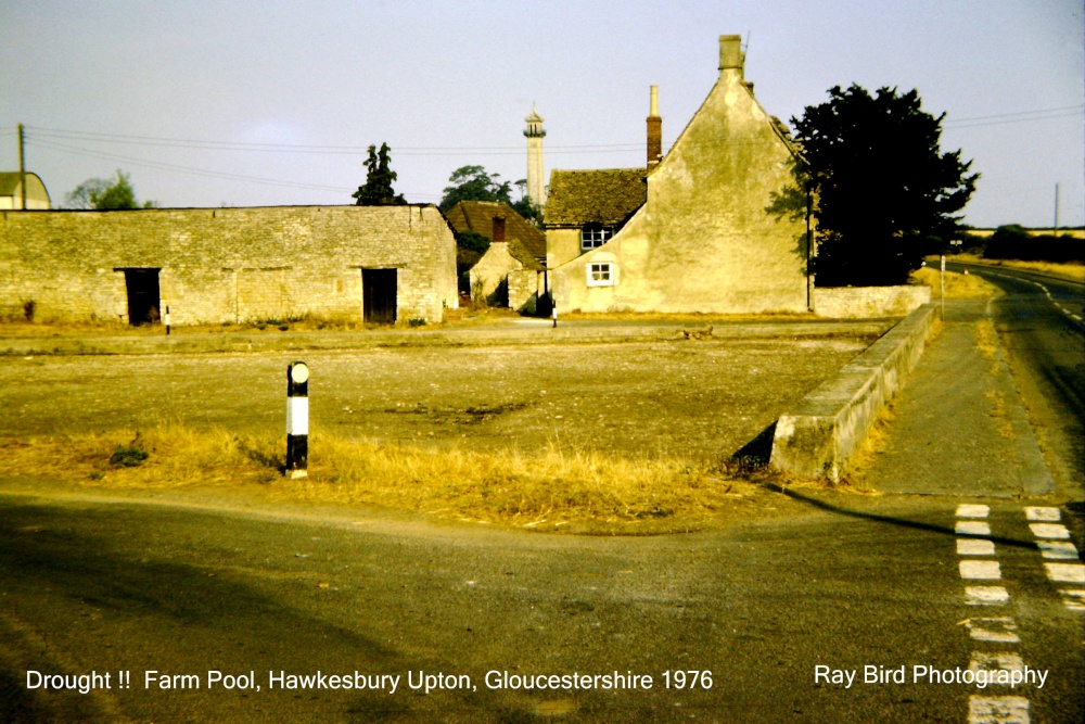 Drought !! Farm Pool, Hawkesbury Upton, Gloucestershire 1976