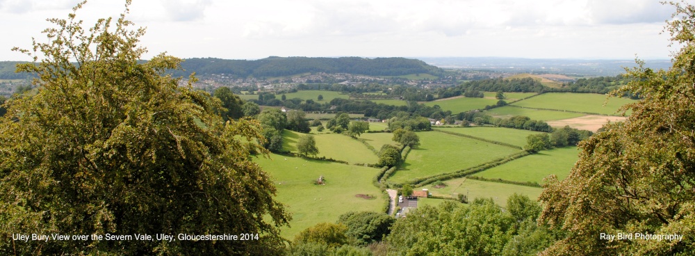 View from Uley Bury over the Severn Vale, Uley, Gloucestershire 2014