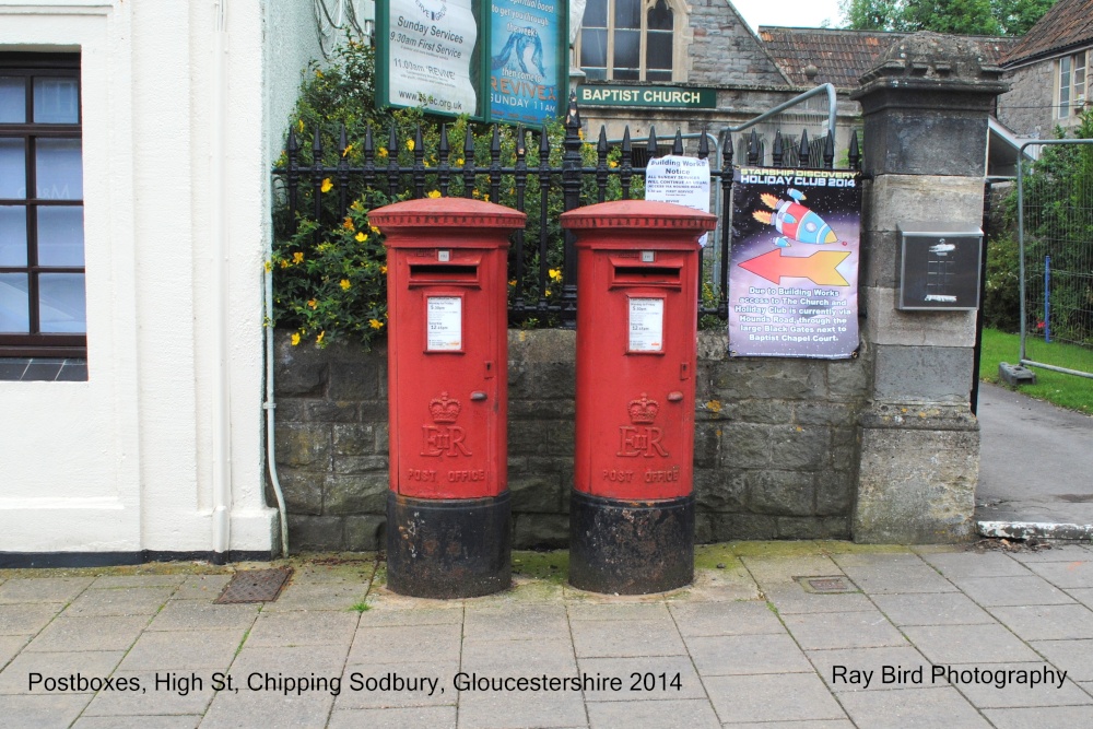Post Boxes, High Street, Chipping Sodbury, Gloucestershire 2014