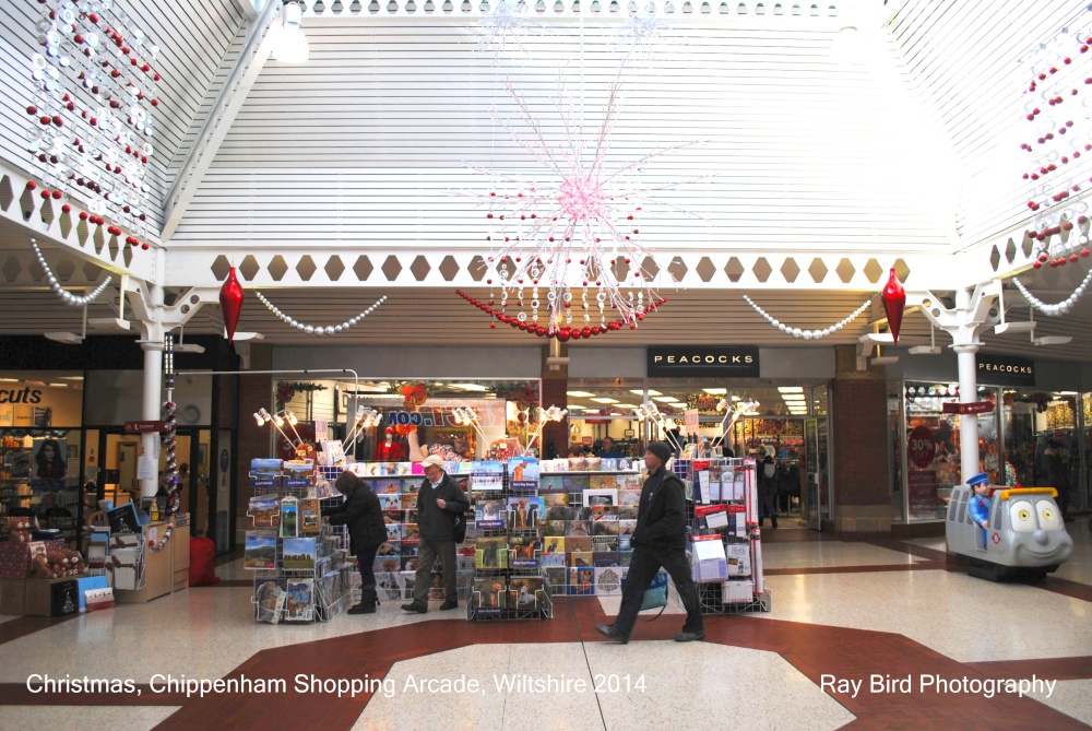 Chippenham Shopping Arcade at Christmas, Wiltshire 2014