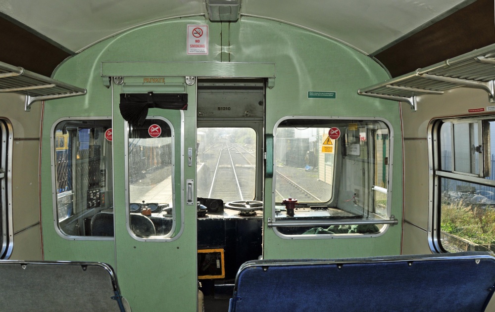 Cab of diesel on Wensleydale Railway photo by Paul V. A. Johnson