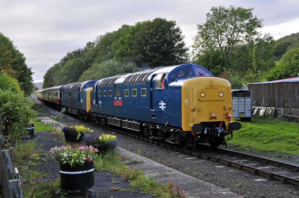 Double headed diesels on Wensleydale Railway