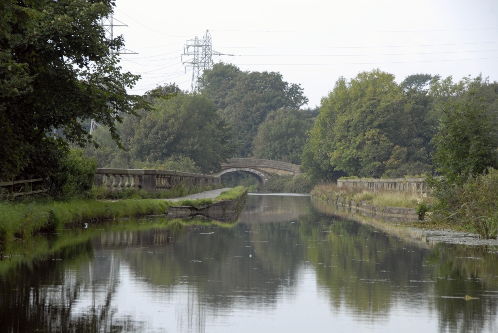 Lancaster Canal approaching the Lune Aquaduct