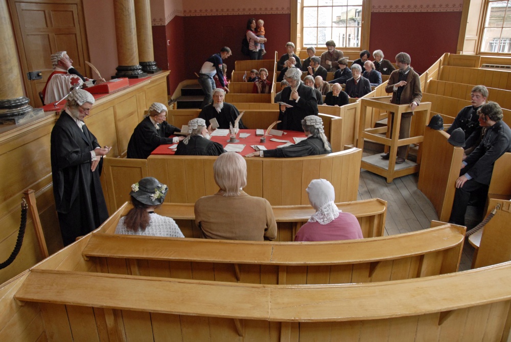Inverary jail mock courtroom