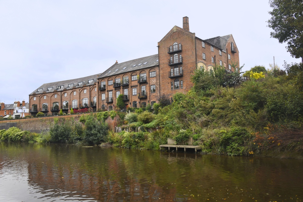 View from the river Severn at Shrewsbury
