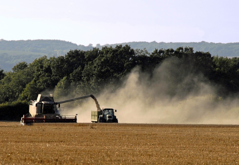 Harvest time near Tenterden in Kent