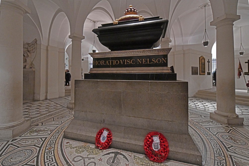 Tomb of Admiral Lord Nelson in the Crypt of St. Paul's, London