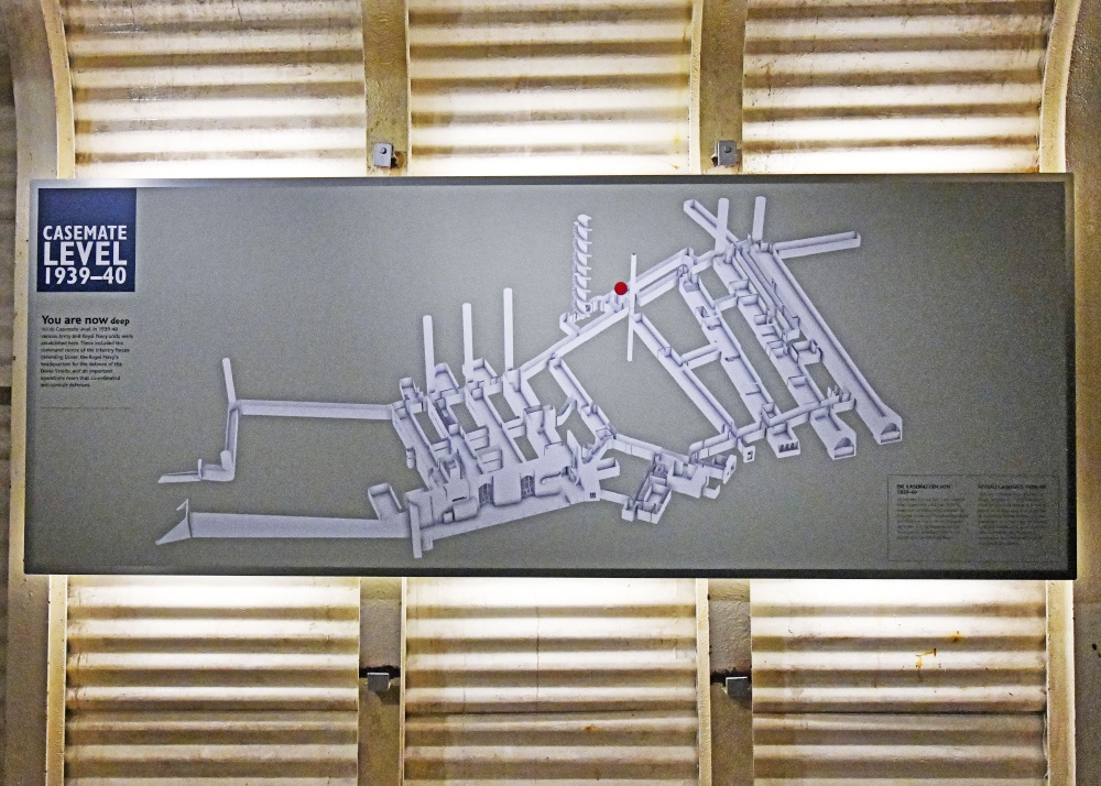 Plan of underground tunnels at Dover Castle