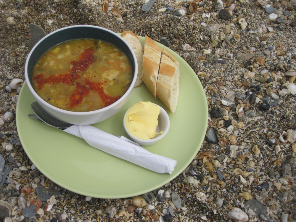 soup on the beach
