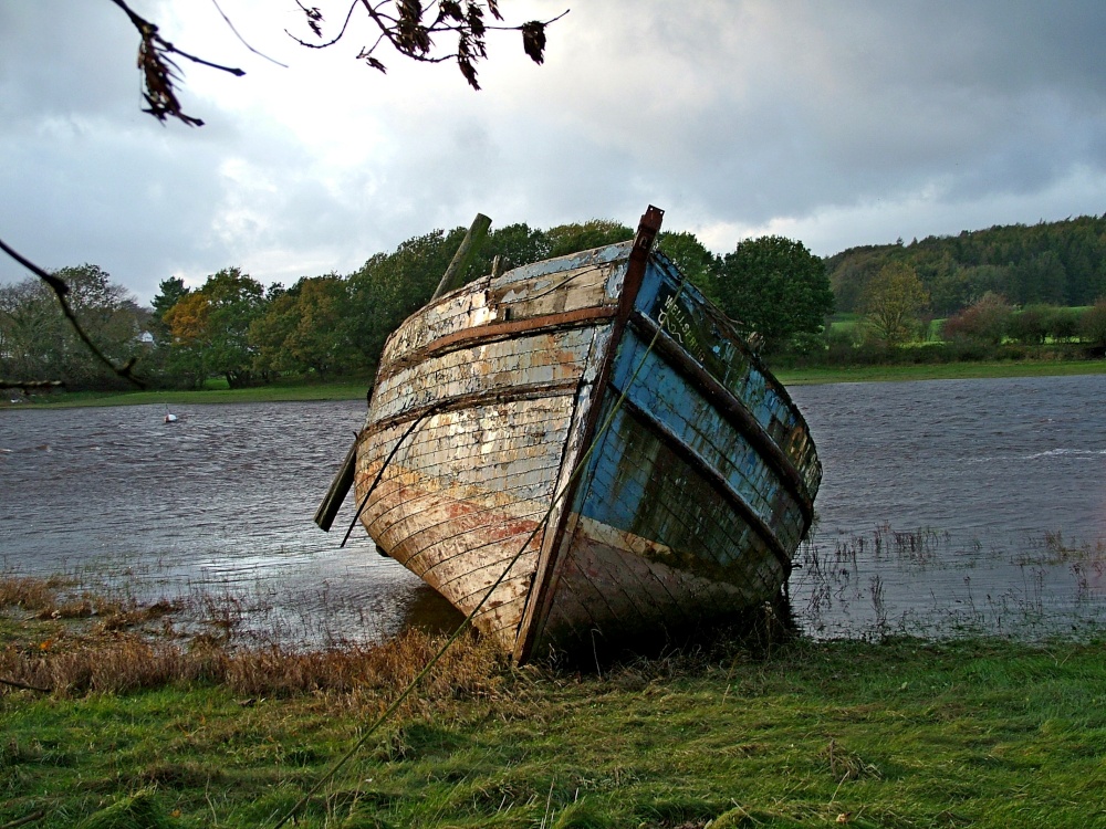 Photograph of Boat on River Dee, Kirckudbright