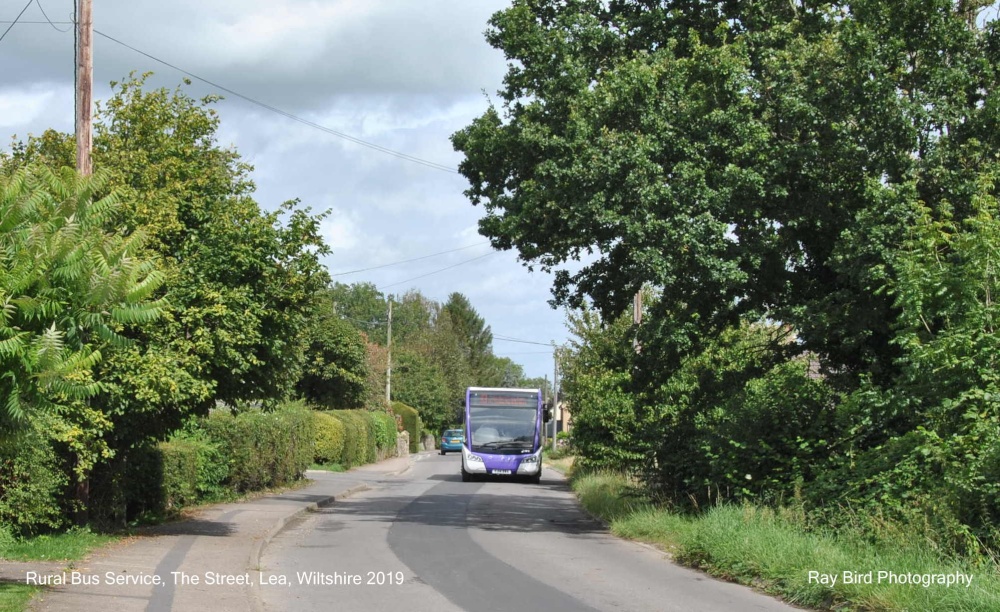 Photograph of Rural Bus Service, The Street, Lea, Wiltshire 2019