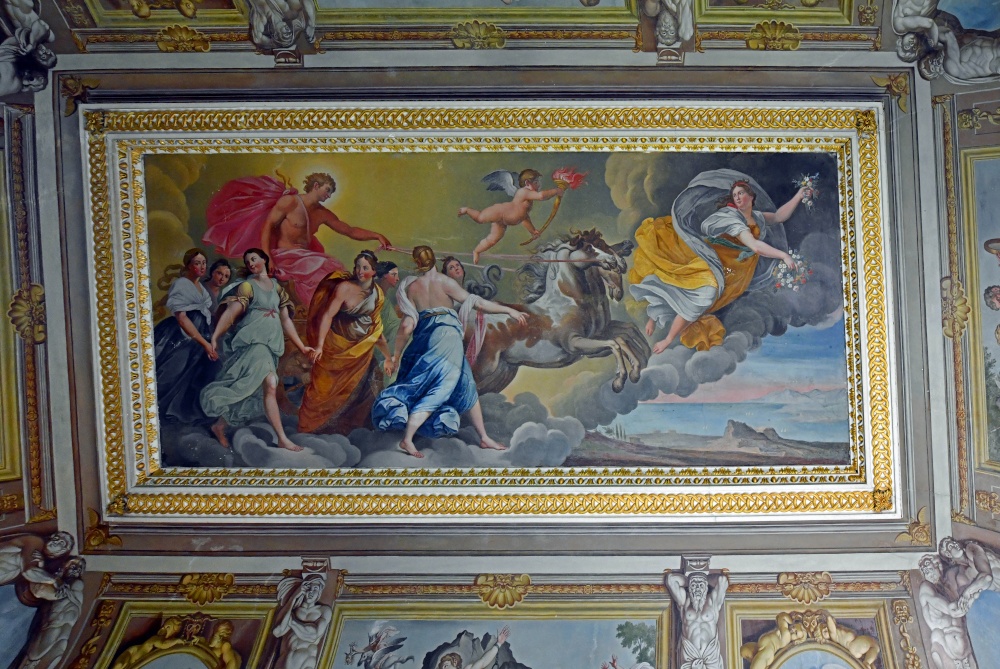 Rievaulx Terrace Ionic Temple, painted ceiling