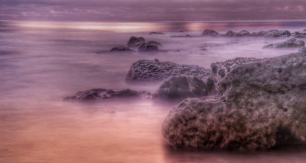 Sunset from Hope Gap, Seaford, East Sussex