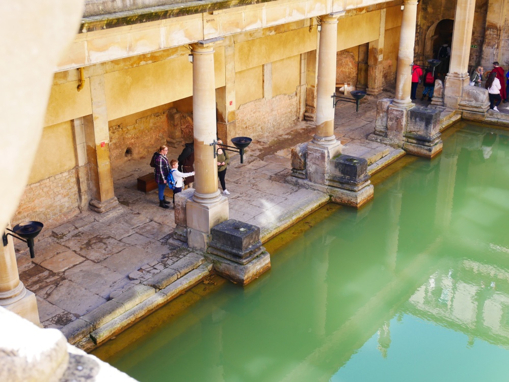 Roman Baths in Bath, detail photo by Tom Elliott