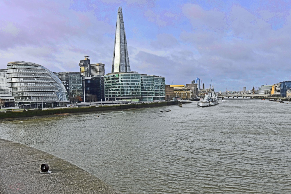 View from Thames Path, London