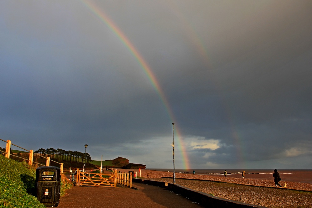 Budleigh Salterton double rainbow