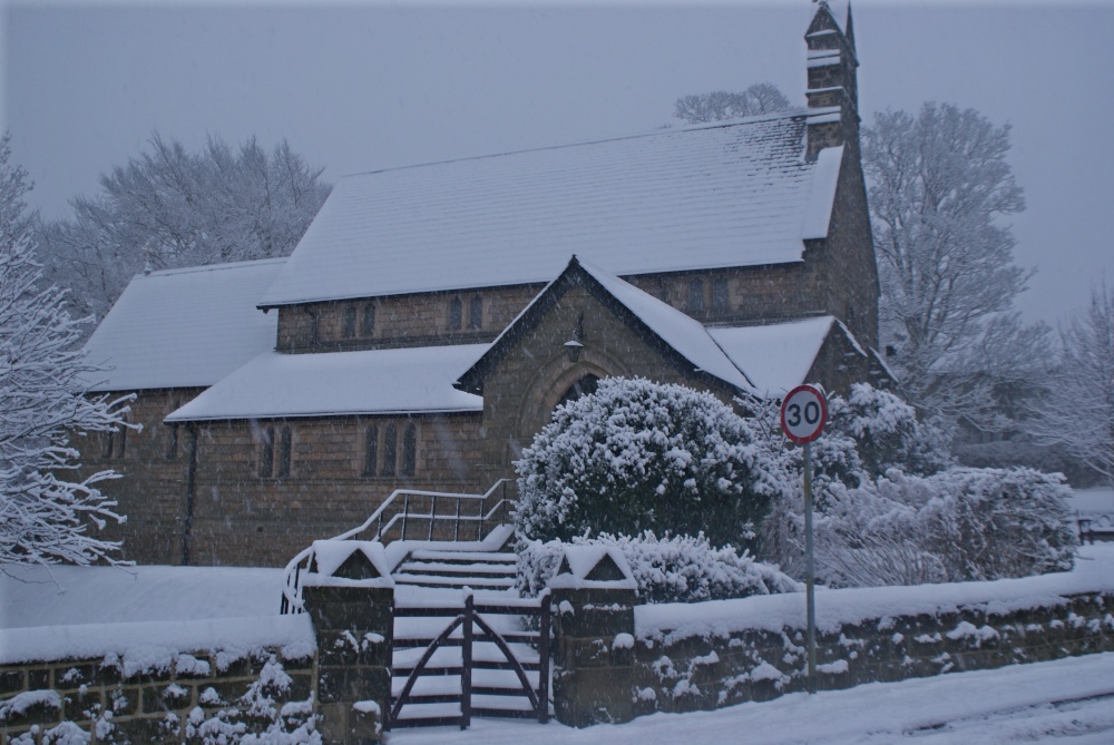 Bramhope Parish church, at Christmas