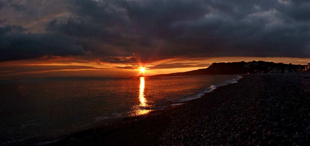 Sundown at Budleigh Salterton