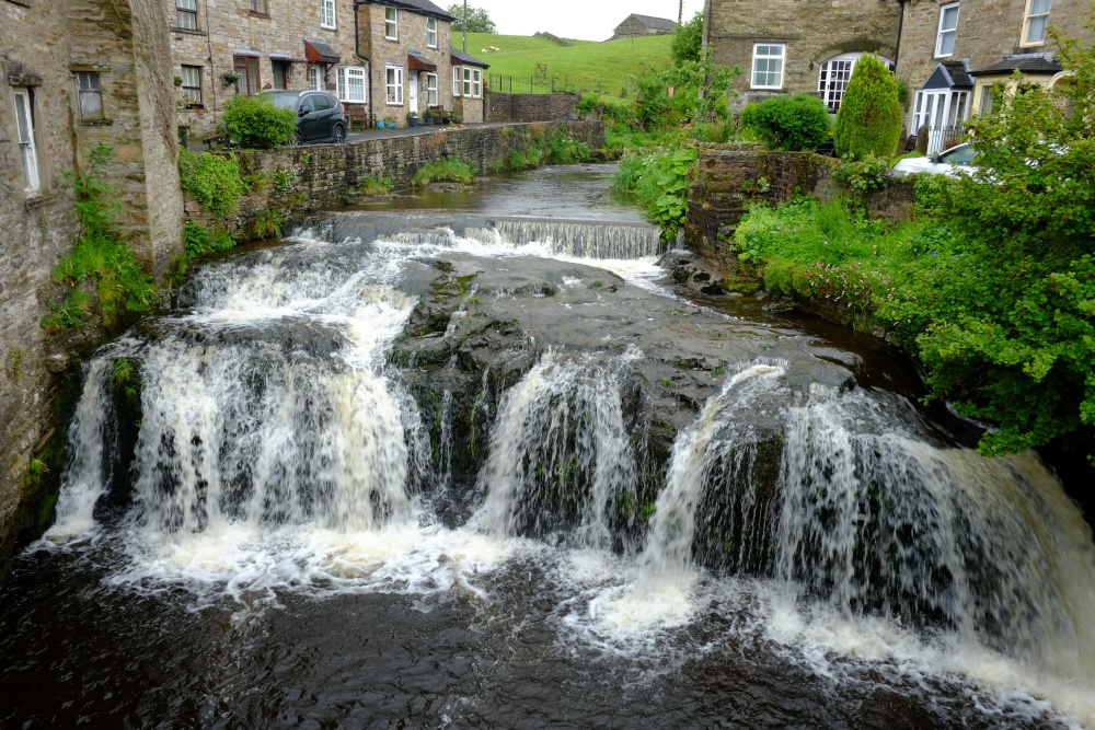 Hawes village and river Ure