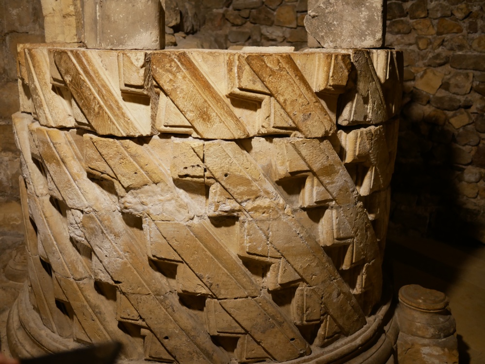 Column in the crypt of York Minster