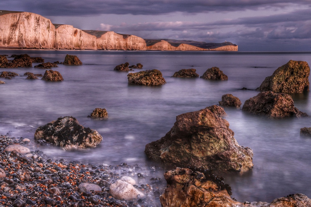 Evening Light at Hope Gap, Seaford, East Sussex