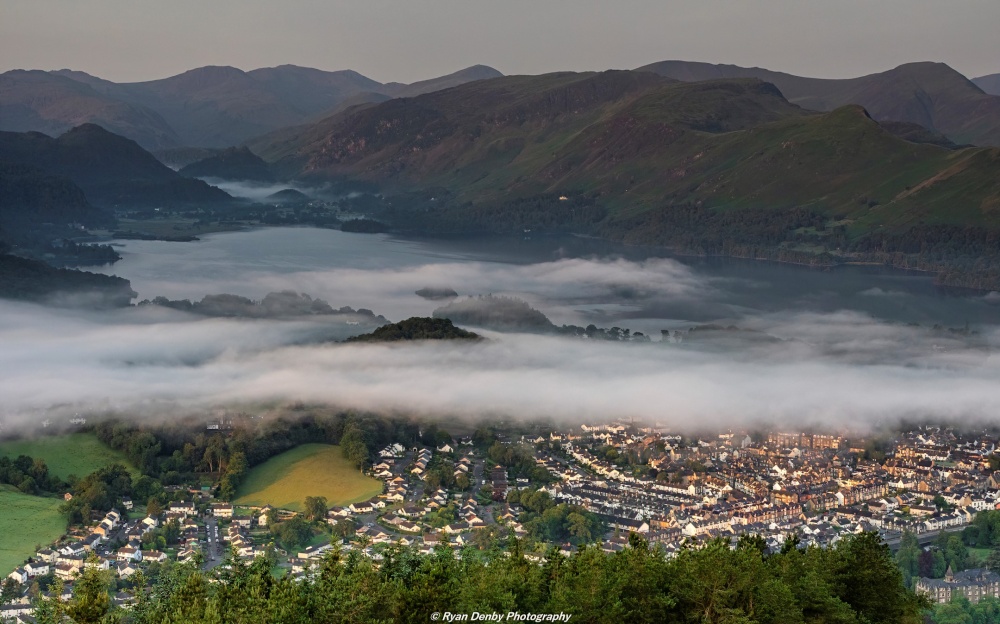 Looking down on Keswick from the top of Latrigg Fell