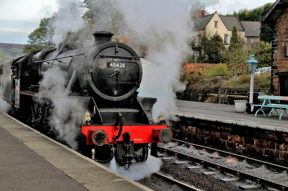 Locomotive 45428 at Grosmont Station