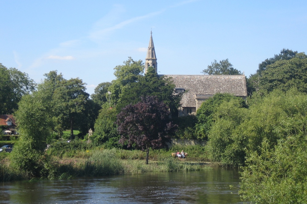 Photograph of The River Thames at Clifton Hampden with St. Michael and All Angels Church in the background