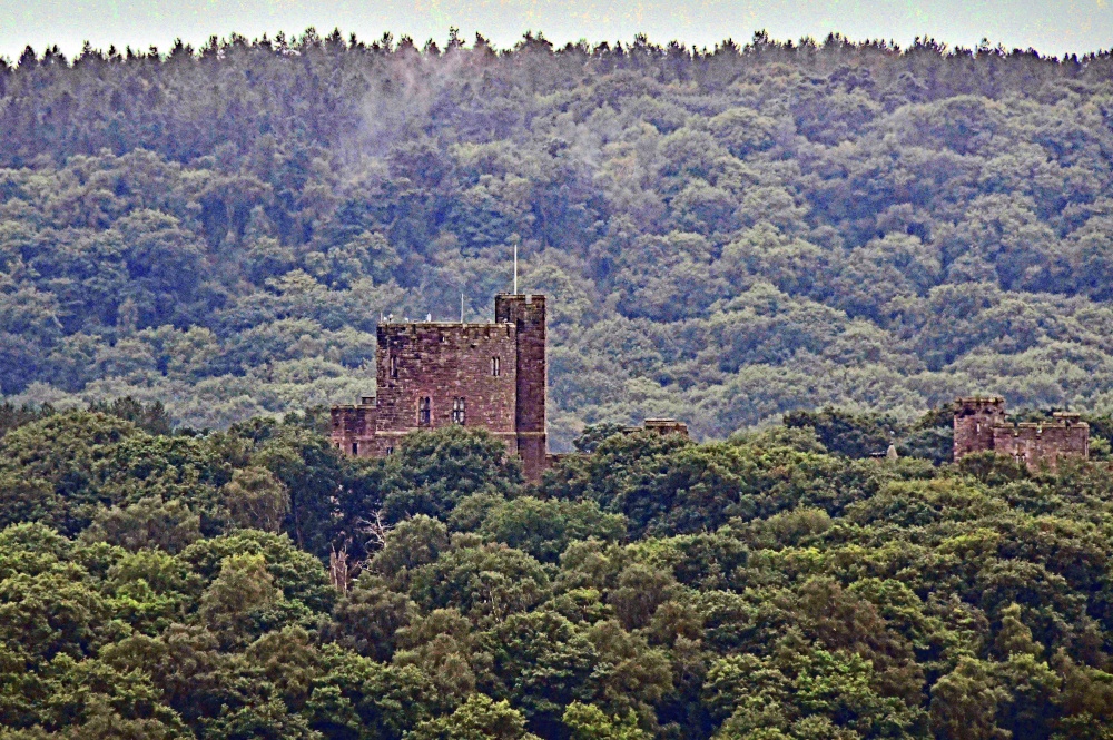 Peckforton Castle from Beeston Castle 1.5 miles away photo by Paul V. A. Johnson
