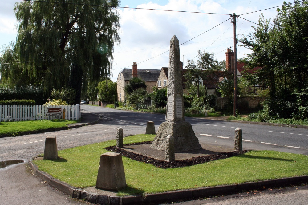 The war memorial in Warborough