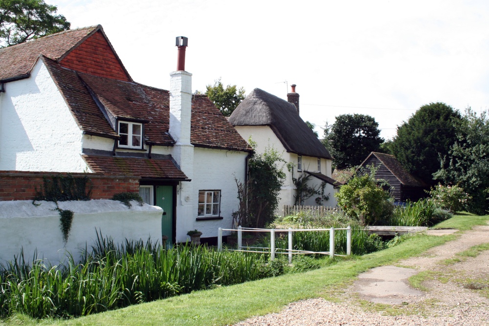Period cottages on The Green, Warborough