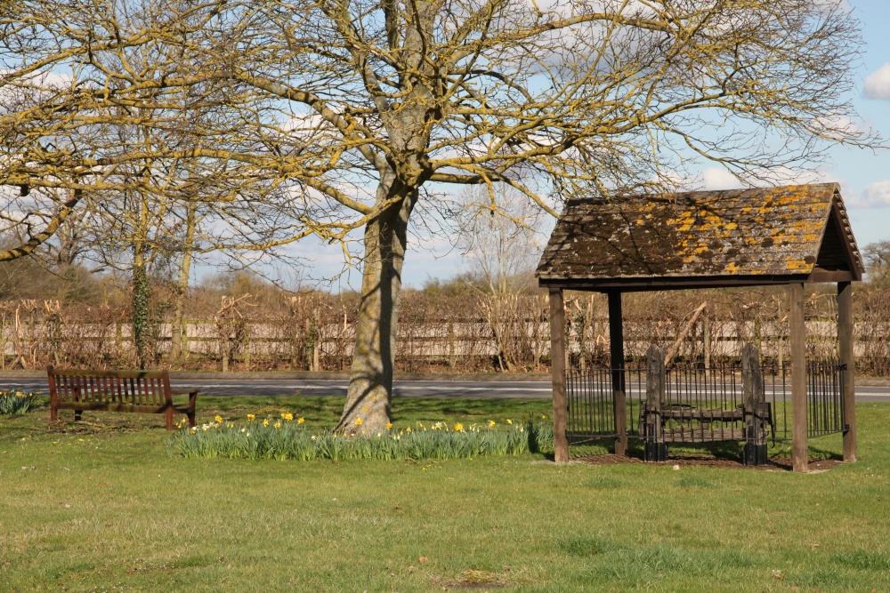 Old stocks on the Green, Weston-on-the-Green