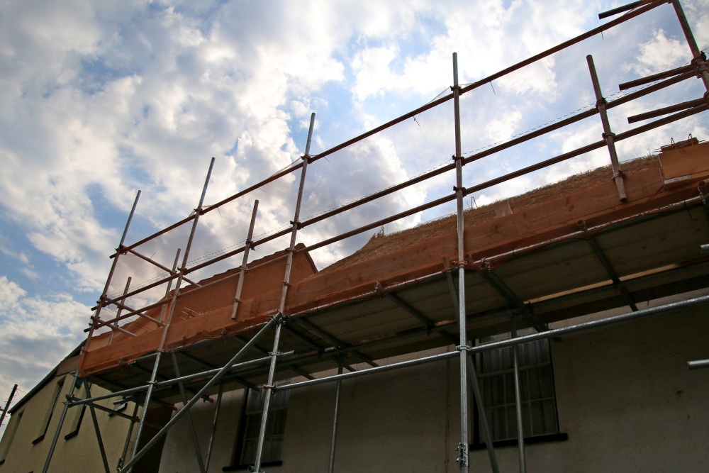 Budleigh thatch scaffold
