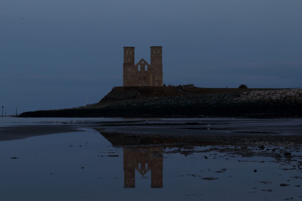 Towers at dusk photo by Paul Rogers