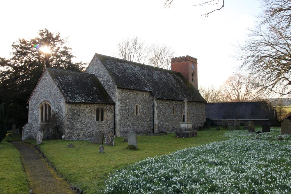 Photograph of Snowdrop time at St. Frideswide's Church, Frilsham