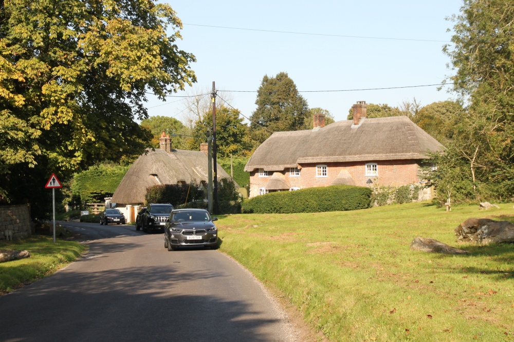 Traditional thatched cottages in Lockeridge