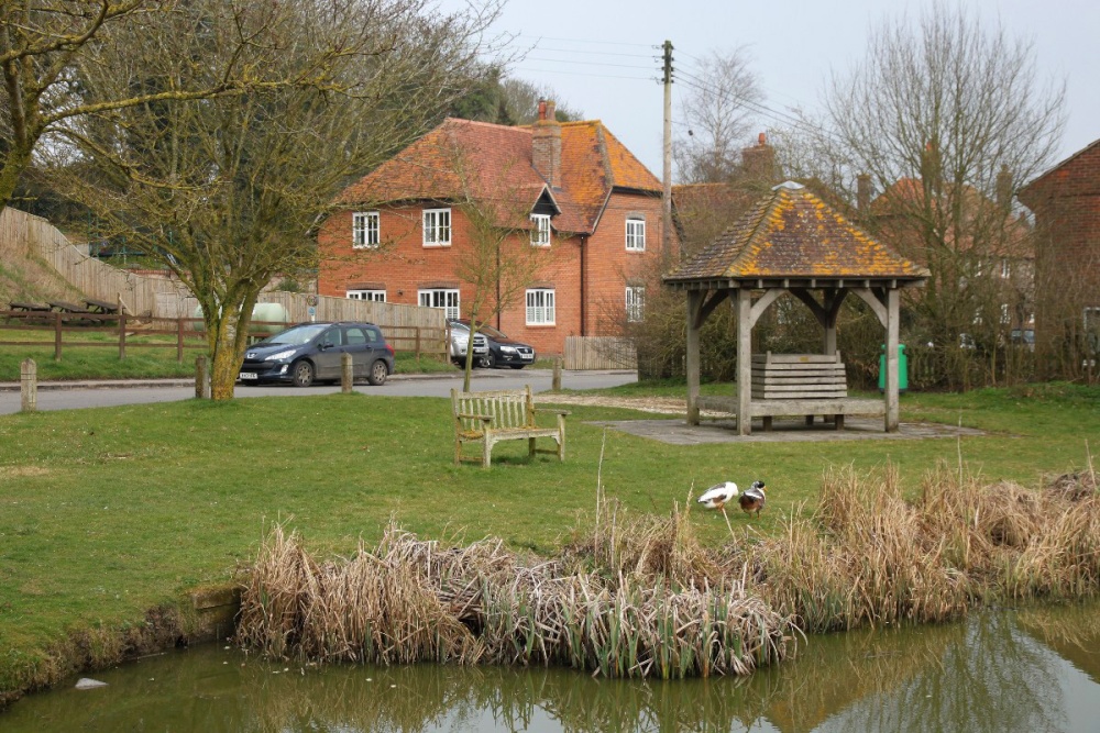 A quiet corner by the duck pond in West Ilsley