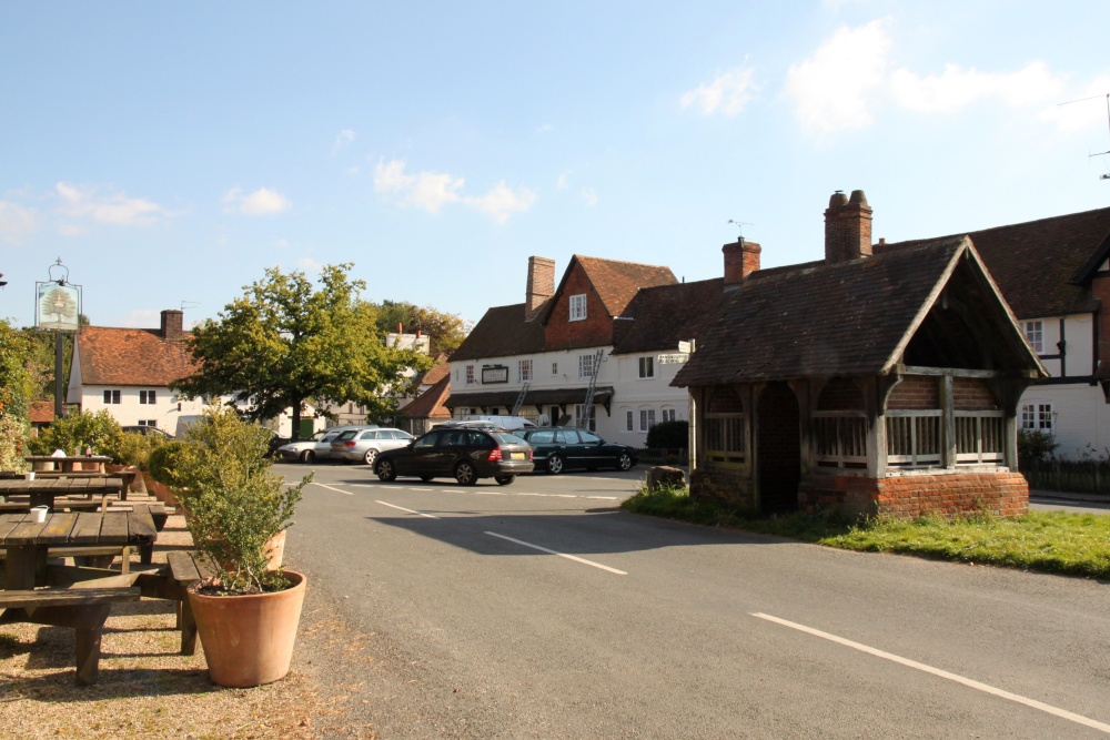 Photograph of The old 'well' and The Square, Yattendon