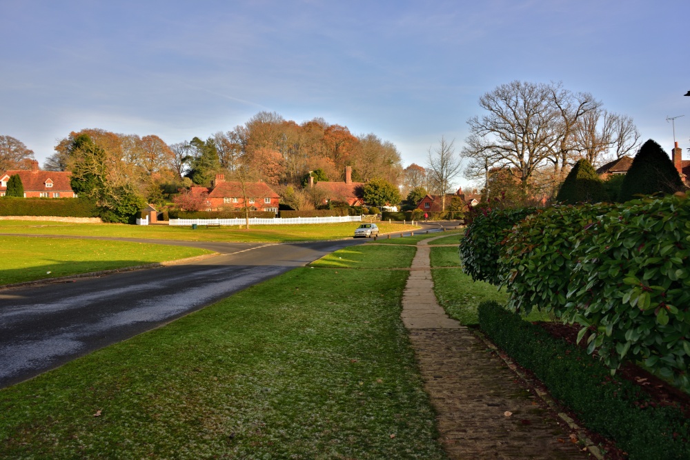 Evening View of The Green in Chiddingfold