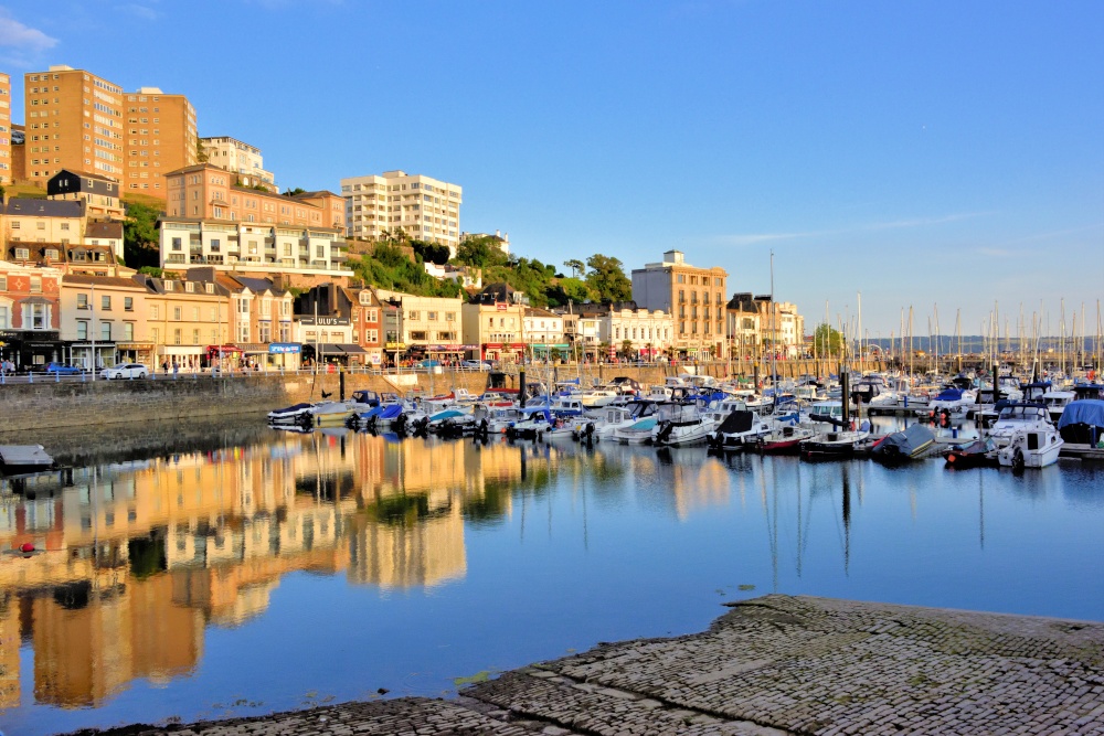 Evening View of Torquay Harbour and Victoria Parade