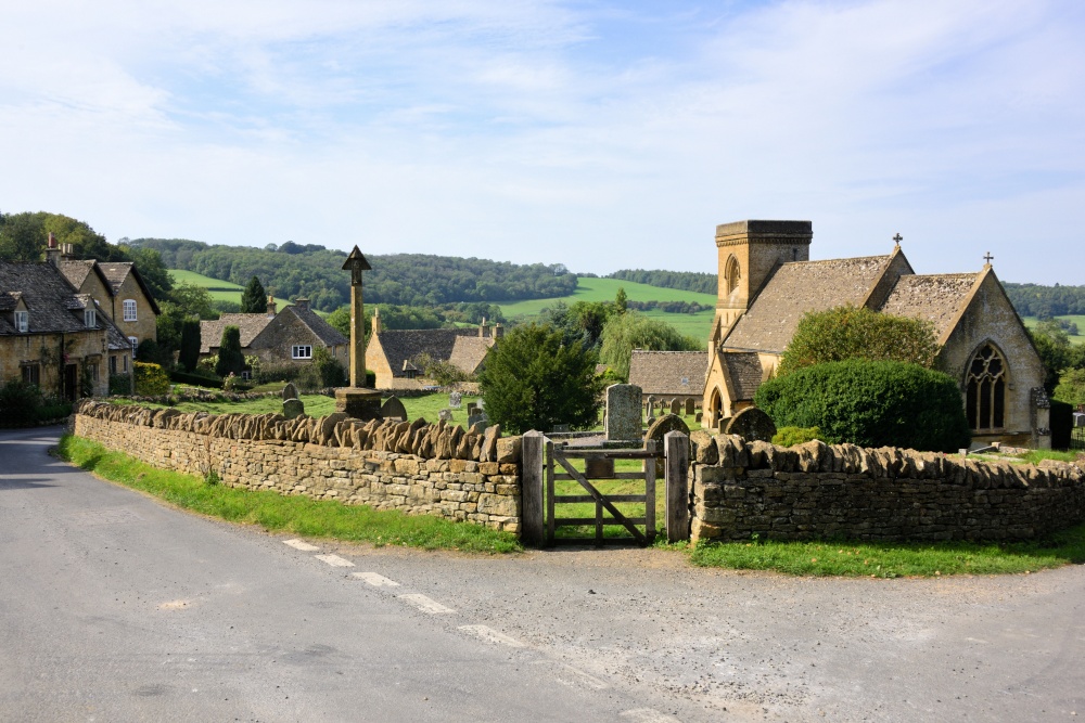 St Barnabas Church a the Centre of Snowshill Village Near Broadway
