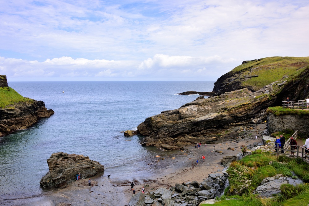 A View of Castle Cove at Tintagel in Cornwall