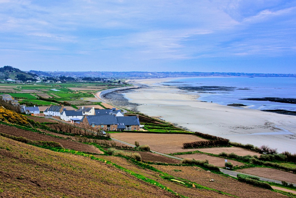 View Down St Ouen's Bay on Jersey's West Coast