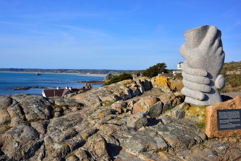Sculpture Celebrating the Rescue of All Onboard the Saint-Malo, which Struck the Nearby Rocks in 1995