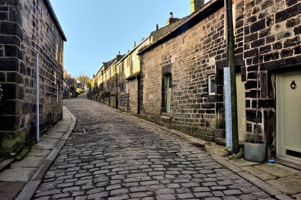 A Typical Pennine Village Lane in Heptonstall, West Yorkshire