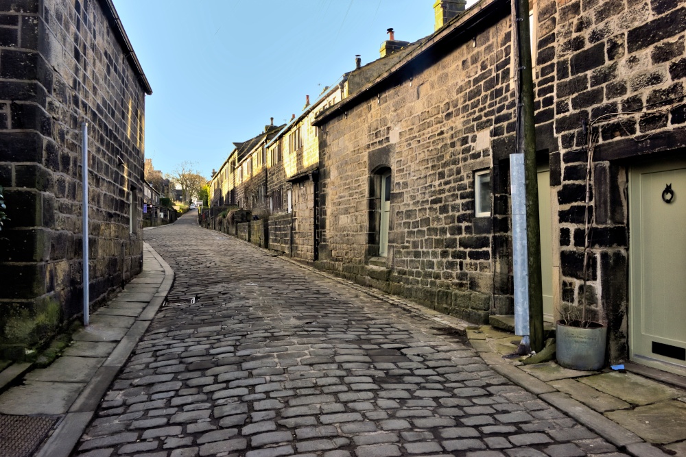 Photograph of A Typical Pennine Village Lane in Heptonstall, West Yorkshire