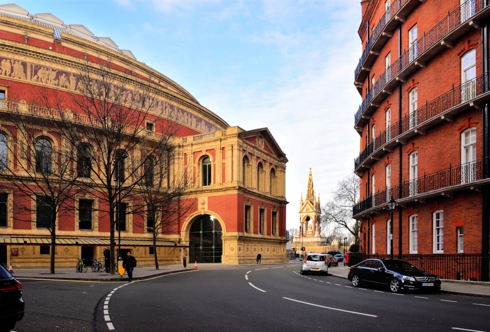 The Royal Albert Hall, Memorial and Mews on Kensington Gore